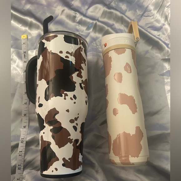 Cute bundle of Swig Cow Print Tumbler and Contigo water bottle - Picture 2 of 6
